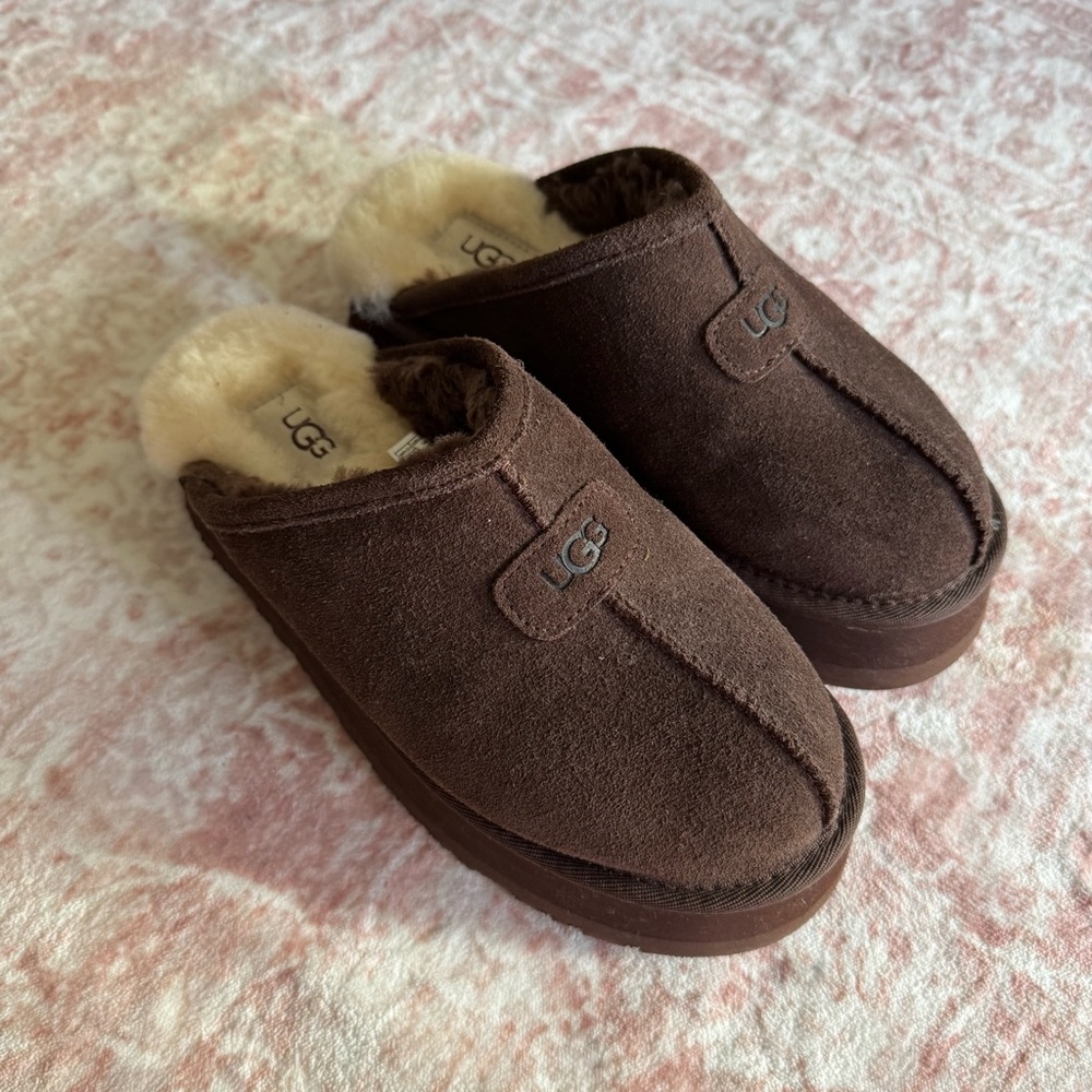 UGG Chocolate Platform Slippers